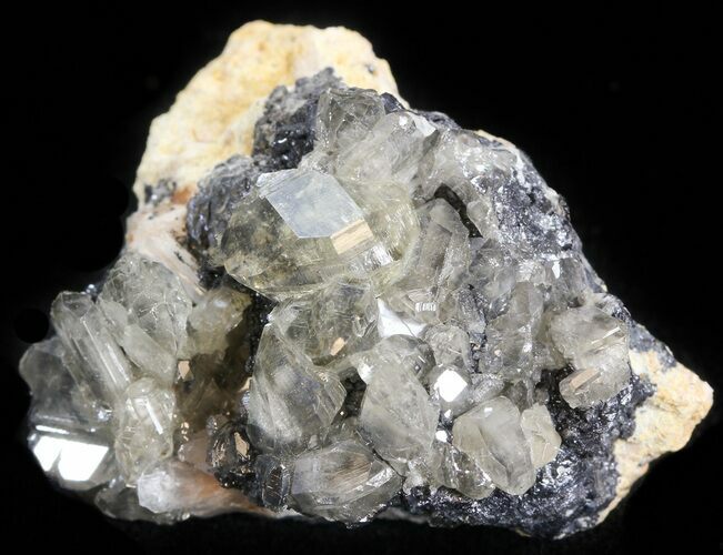 Cerussite Crystals on Galena - Morocco #44771